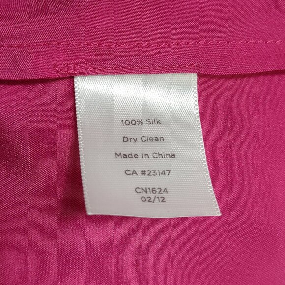 NWT Talbots pink 100% Silk sleeveless shell top tank ladies size 2 Petite - Picture 9 of 9